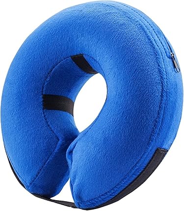 BENCMATE Inflatable Dog Cone Collar (Standard Blue)
