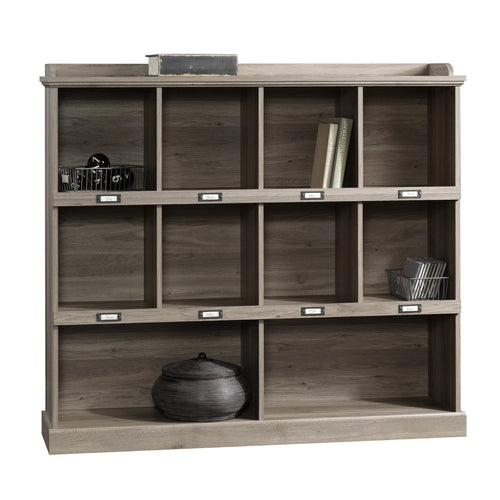 Barrister Lane Storage Bookcase with ID Label Tags, Salt Oak Finish
